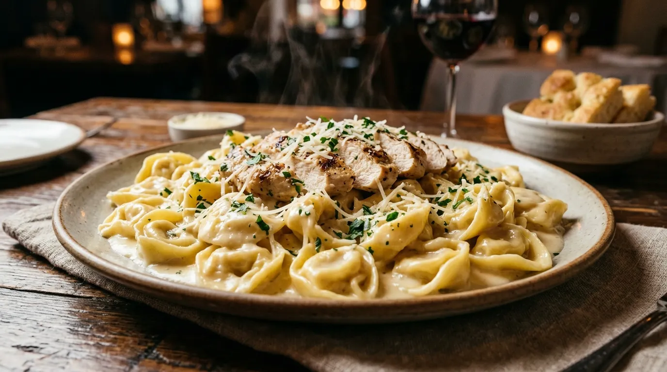 Chicken Tortelloni Alfredo (serves 4 - 6 ) Chicken Tortelloni Alfredo (serves 4 - 6 )