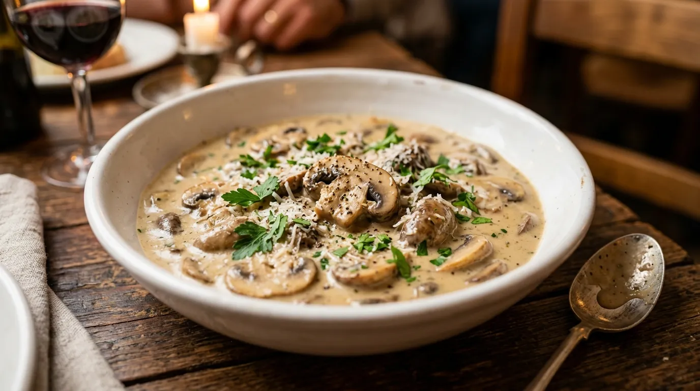 Limited Time Creamy Mushroom Ravioli (V) Limited Time Creamy Mushroom Ravioli (V)