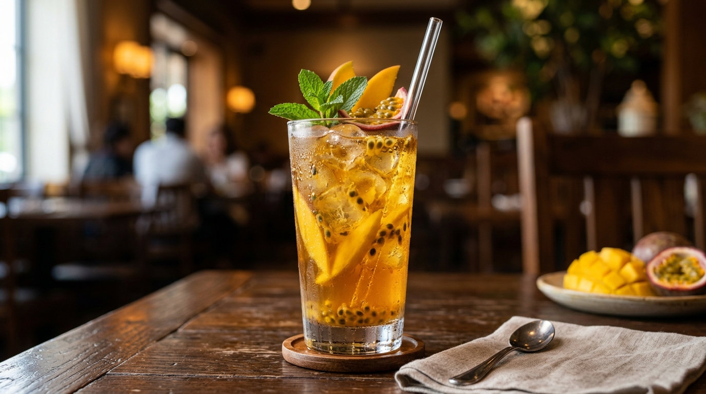 Mango-Passion Fruit Iced Tea Mango-Passion Fruit Iced Tea