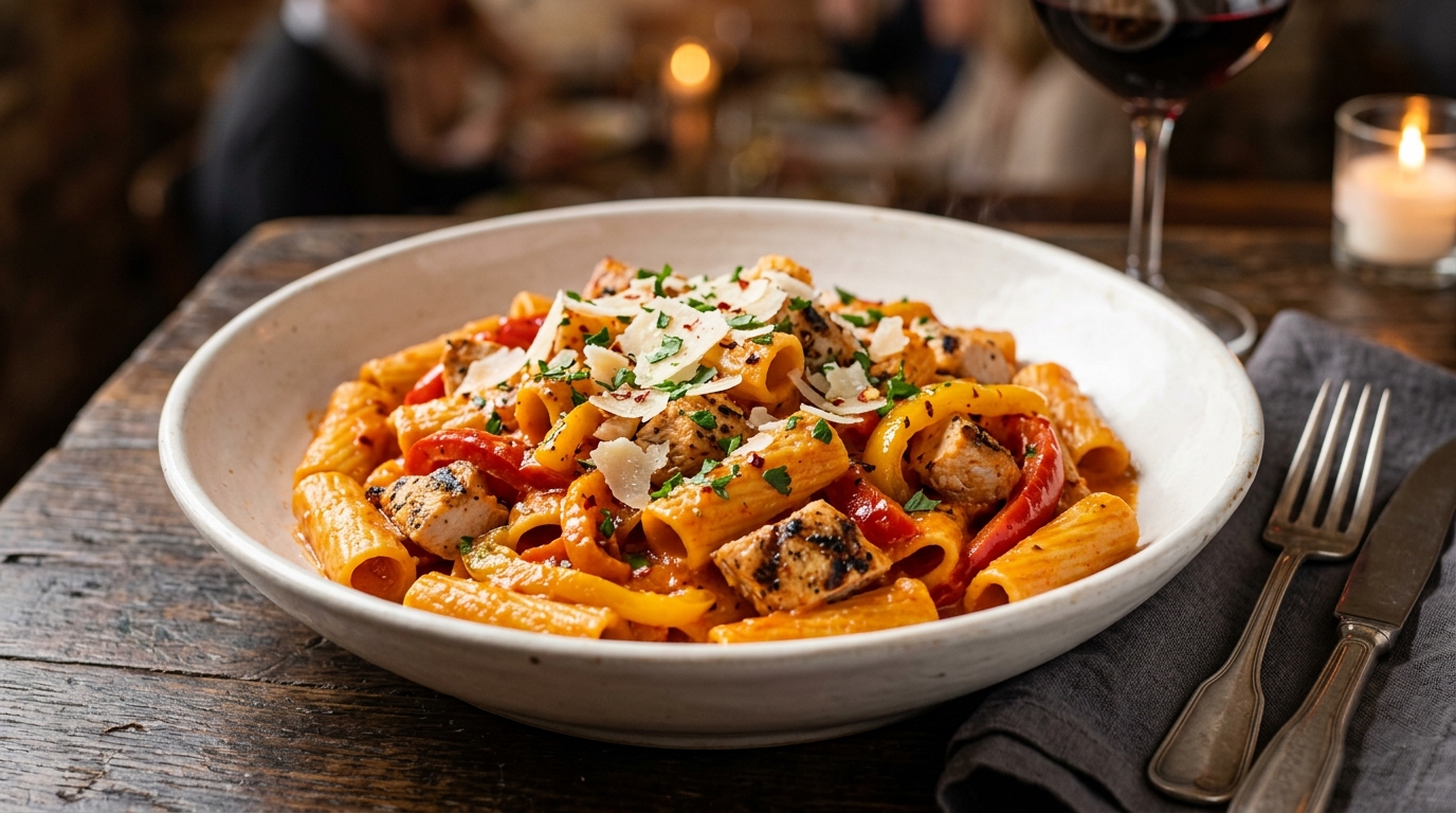 Spicy Chicken & Peppers Rigatoni Spicy Chicken & Peppers Rigatoni
