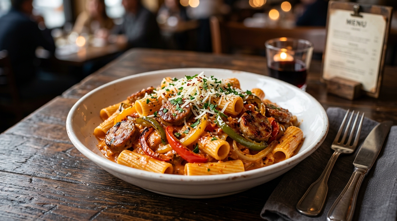 Spicy Sausage & Peppers Rigatoni Spicy Sausage & Peppers Rigatoni